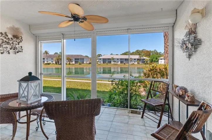 Screened lanai with electric shutters