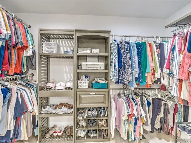 Master closet with organizers
