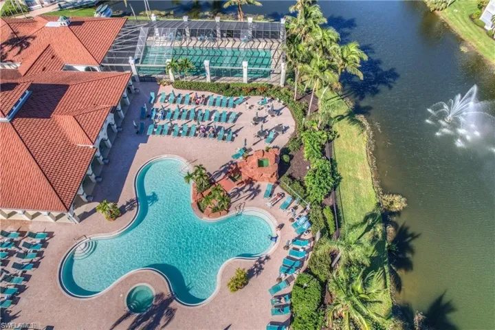 Drone / aerial view of a large body of water