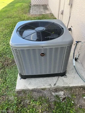 Exterior details with central air condition unit