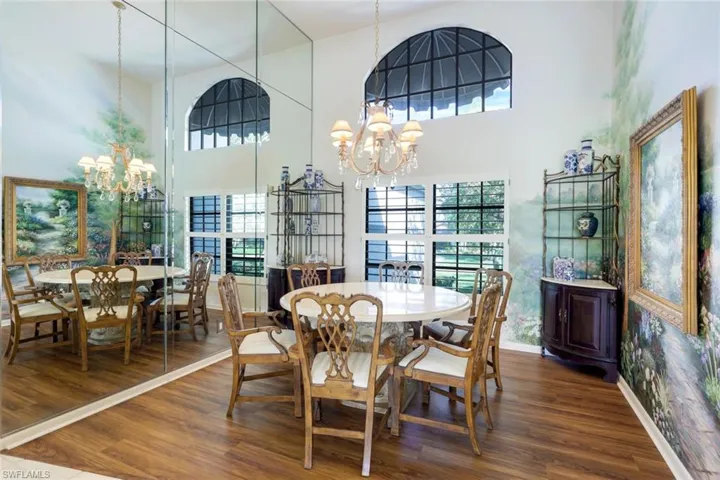 Expandable Formal Dining Room with Custom Art Mural