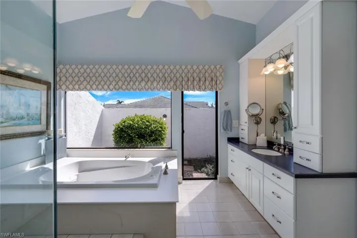 Slider to Private Garden Area, One of Two Built In Dual Sink Areas