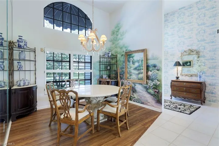 Dining with View of the Foyer Entry