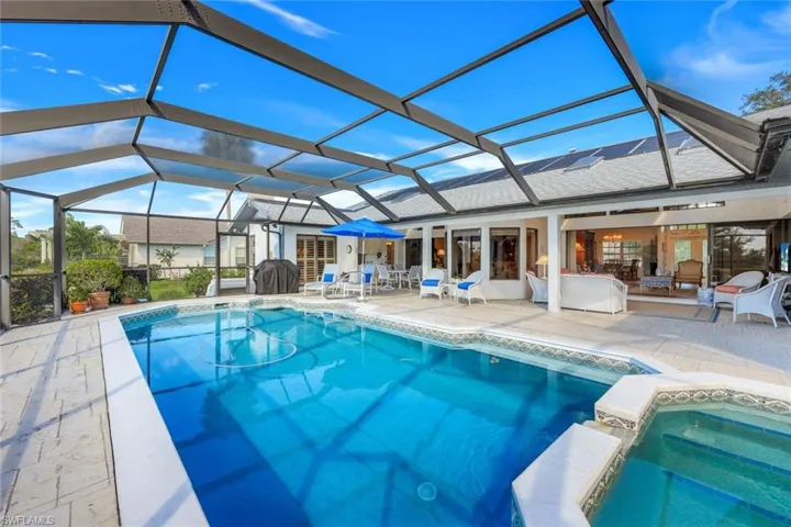 Pool is 8' Deep by Main Drain- Spillover Spa with Wide Steps