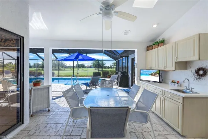 View II of Under Truss Lanai- with Kitchen Area