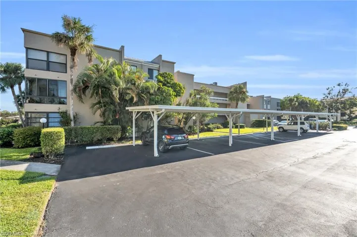 View of covered parking