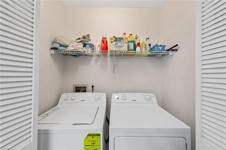 Laundry area with independent washer and dryer