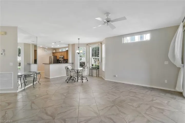 Living Room Wide open to the Kitchen....
