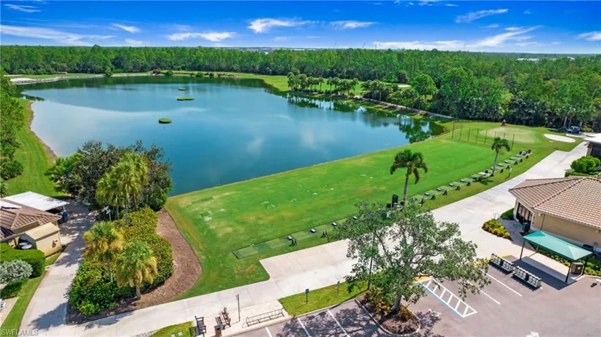Aerial view of a large body of water