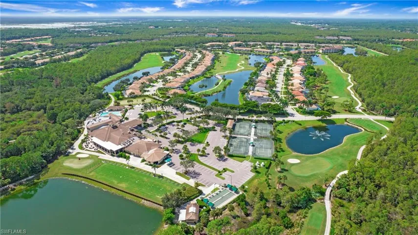 Aerial overview of property's location with nearby suburban area and a large body of water