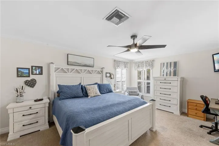 Primary Bedroom with Plantation Shutters