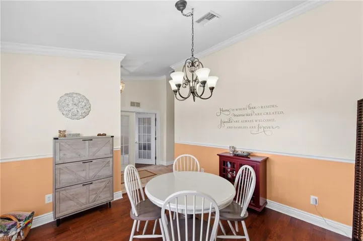 Dining Area and Den French Doors