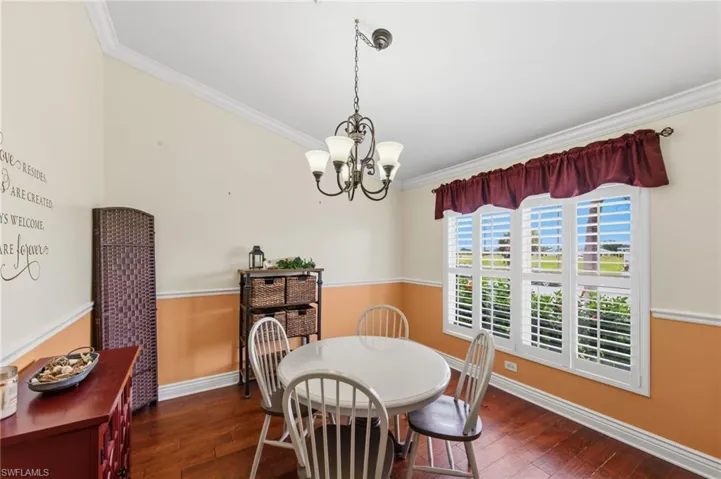 Dining Area with Plantation Shutters