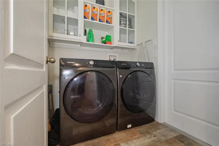 Laundry room featuring washer hookup, washer and clothes dryer