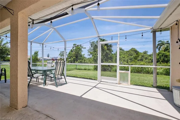 View of extended lanai