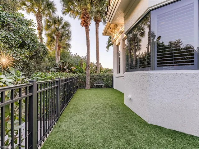 Fenced dog run off of master suite
