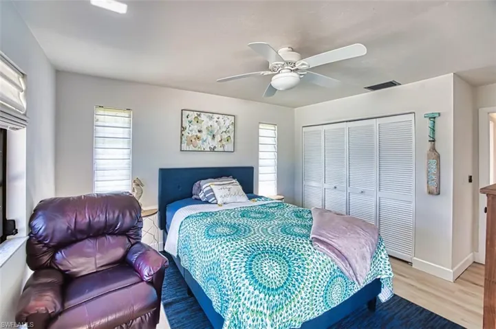 Guest bedroom with large closet