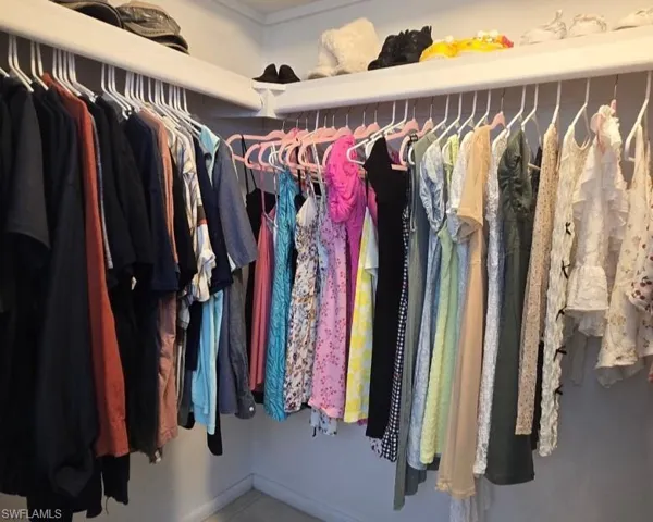 View of spacious closet
