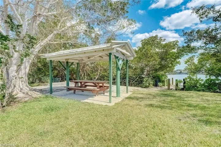 Picnic area near boat ramp