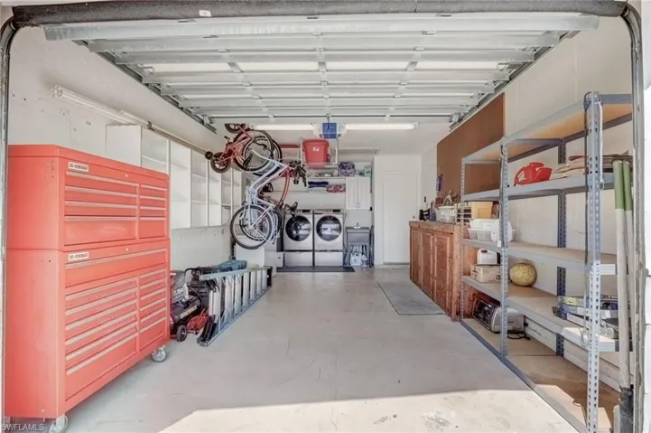 Attached one car garage.