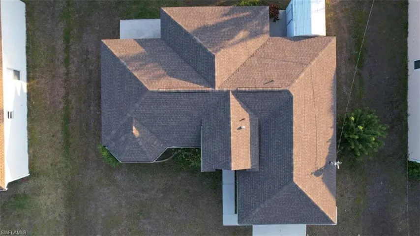 View from above of property