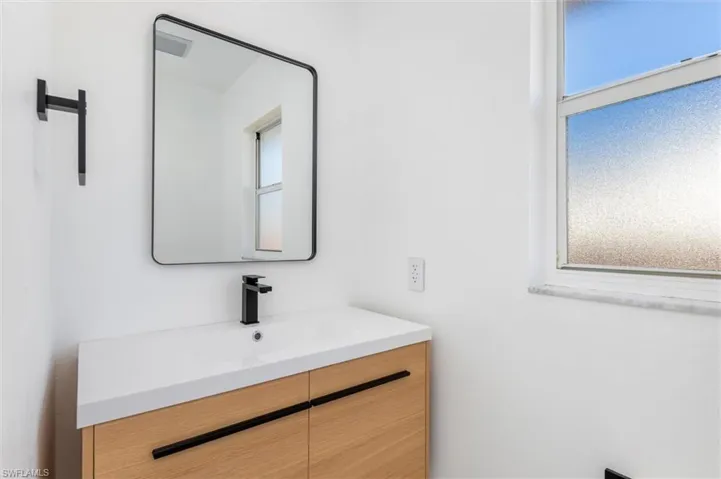 Bathroom featuring vanity