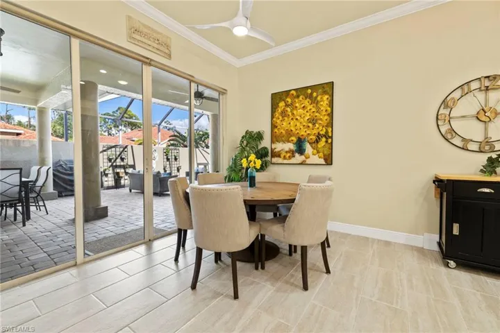 Spacious 'eat in' kitchen looking onto courtyard.