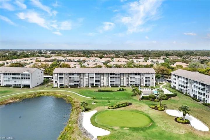 Drone / aerial view of a golf course