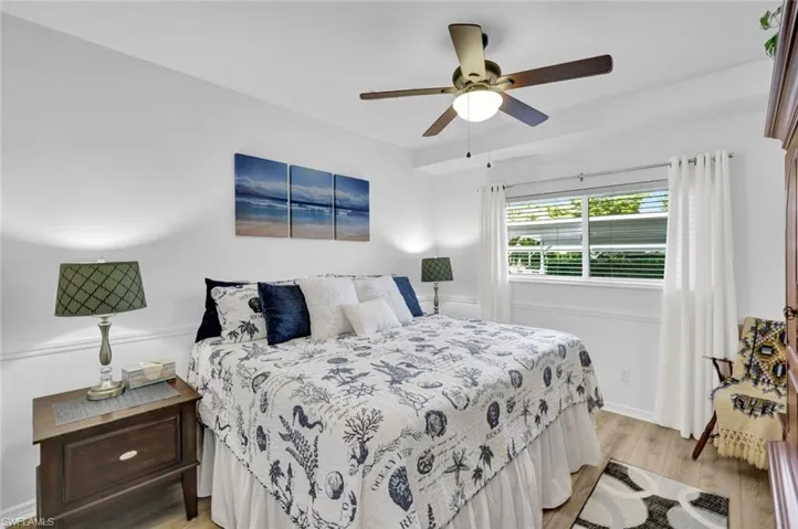 2nd Bedroom featuring light wood-style flooring and ceiling fan