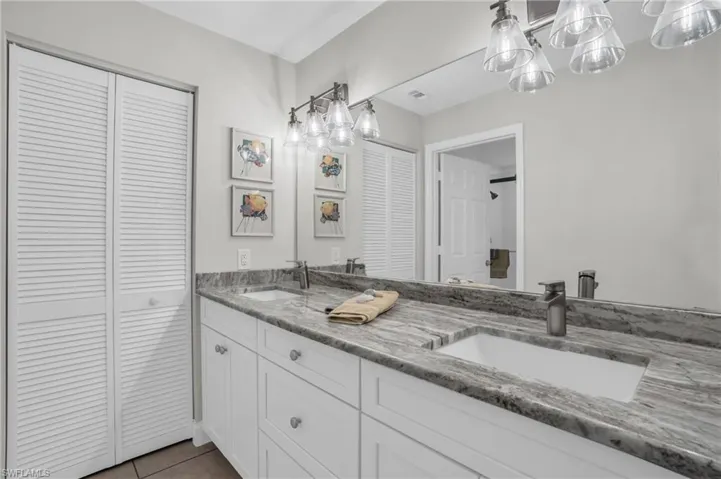 ENSUITE BATH WITH DUAL SINK NEWLY UPDATED VANITY