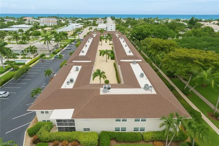 Drone / aerial view of a large body of water