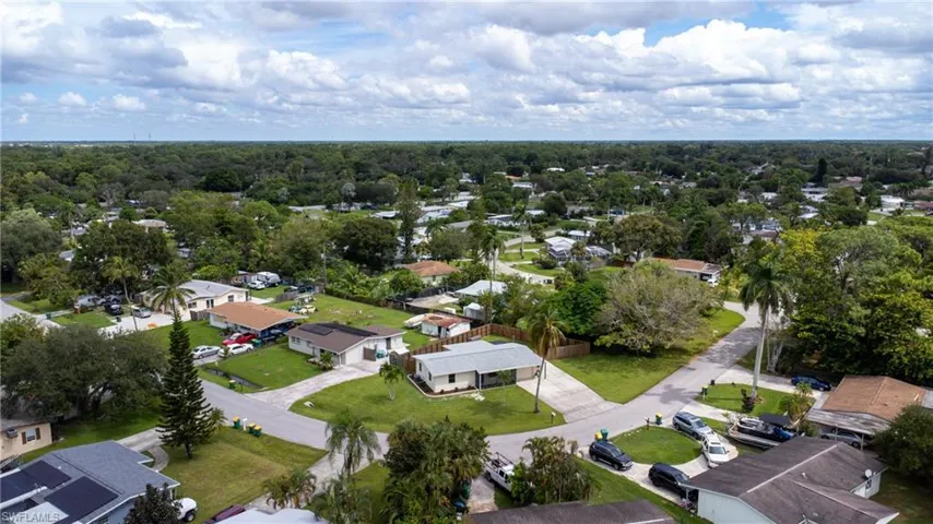 Birds eye view of property