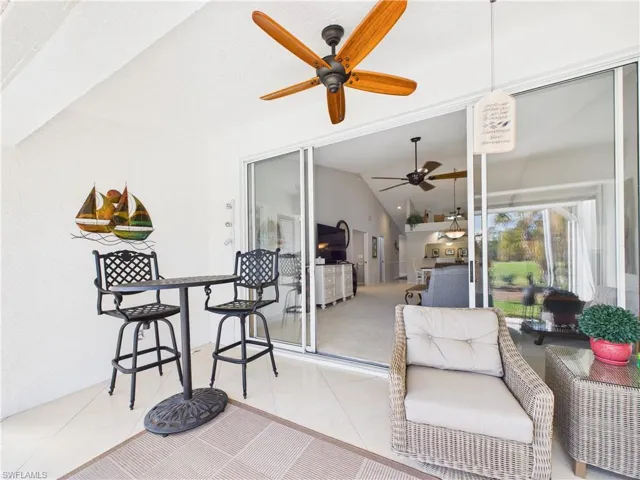 View of patio / terrace featuring ceiling fan