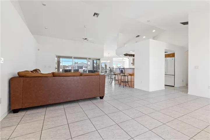 Large open living area with a great view of the lanai