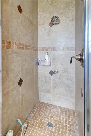 Bathroom with tiled shower