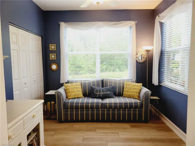 Living area featuring light hardwood / wood-style floors