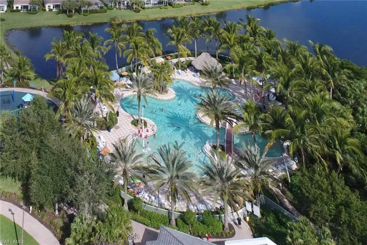 Drone / aerial view of a large body of water