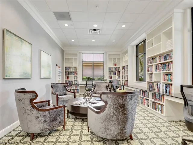 Clubhouse Library and Sitting Area