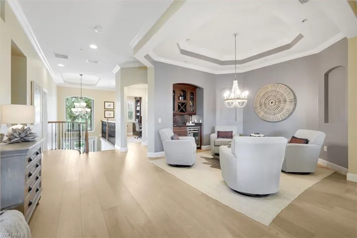 Built in wet bar and sitting area