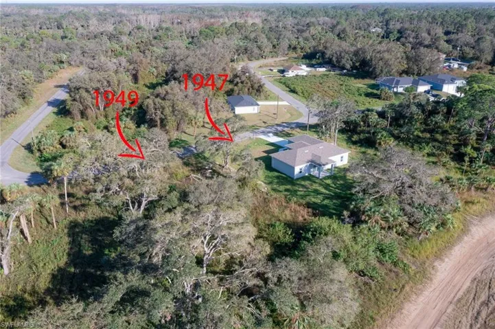 Birds eye view of property
