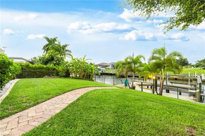 View of yard featuring a water view