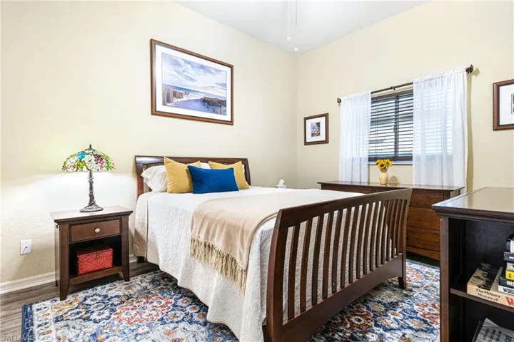 Bedroom with light wood-type flooring