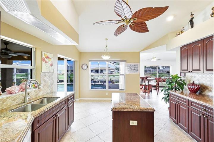 Spacious Kitchen with prep island and a beautiful water view!