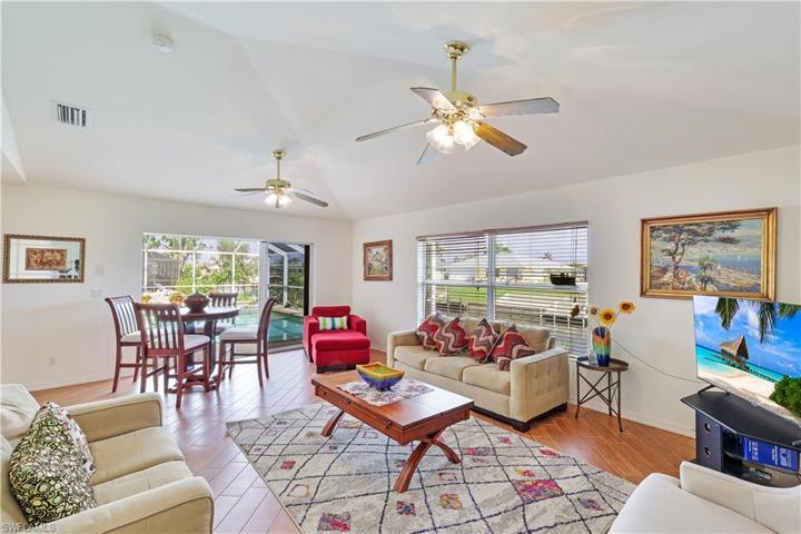 Family Room with sliding doors to the pool and spa.