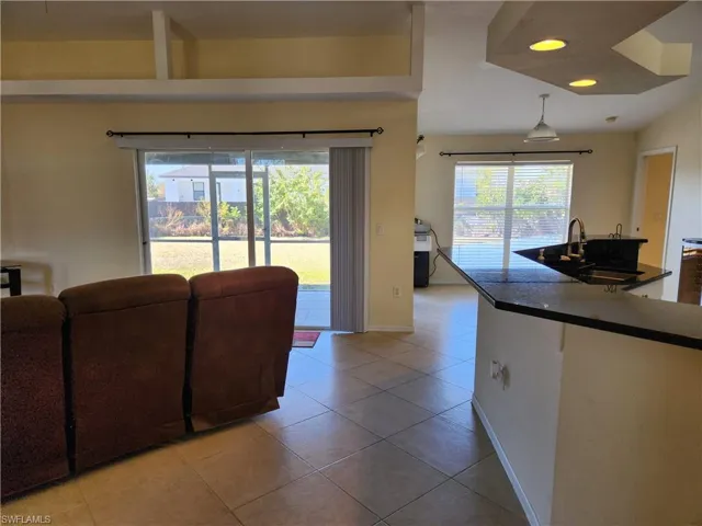 Kitchen, Living, Dining Combo.