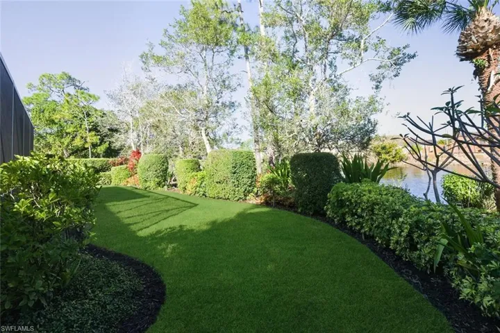 View of yard featuring a water view