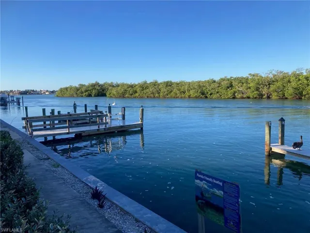 Dock with a water view
