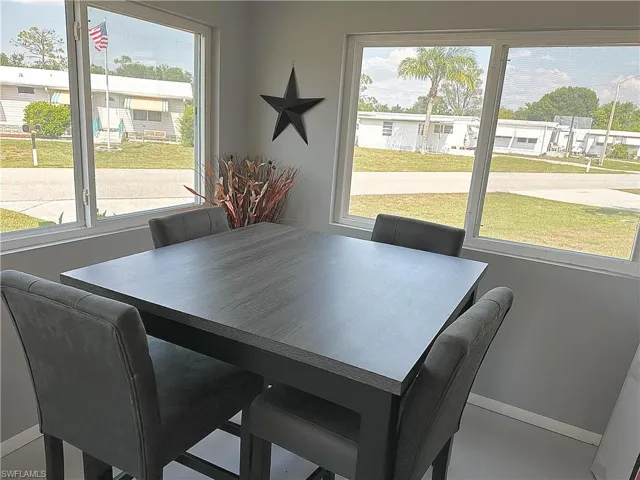 Dining space with plenty of natural light