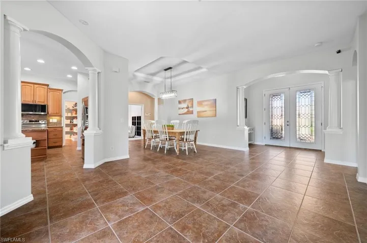 Looking toward the Foyer with the Glass Double Doors