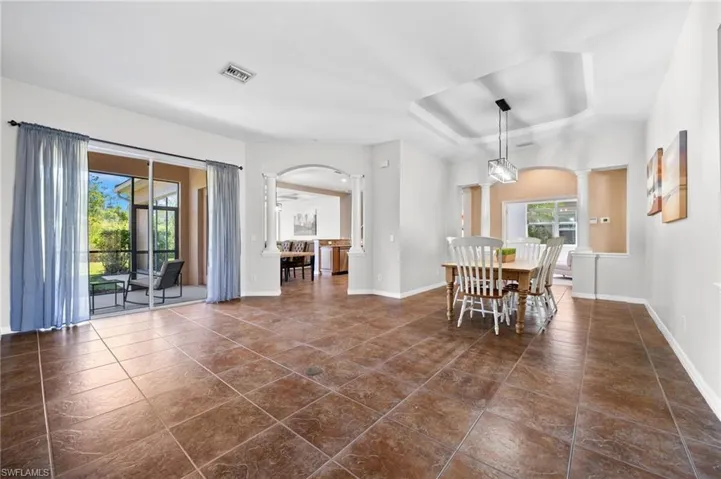 Dining Room with Tray Ceiling